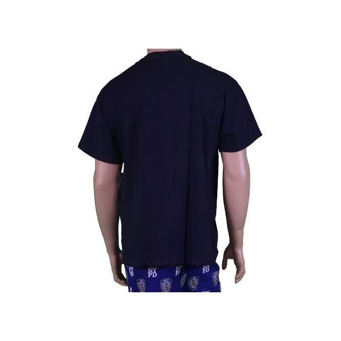 Nypd Nypd Tee Navy Blue Yellow Print Short Sleeve T-Shirt Nypd