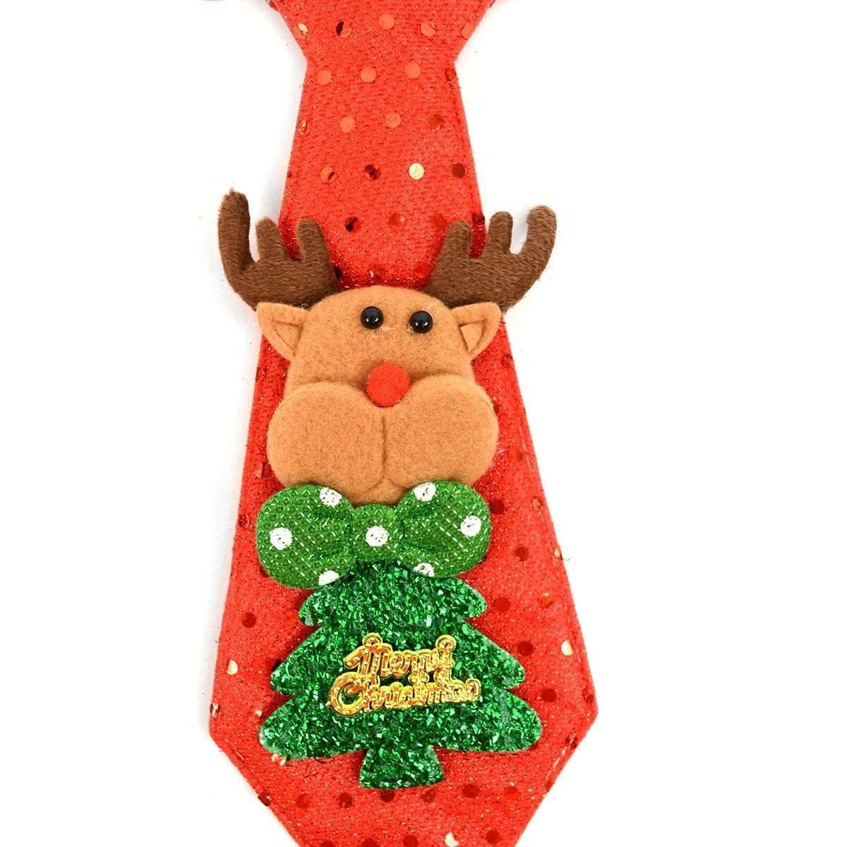 BG Holiday Christmas Light Up Neck Tie Festive Winter Accessory 5 Light Modes