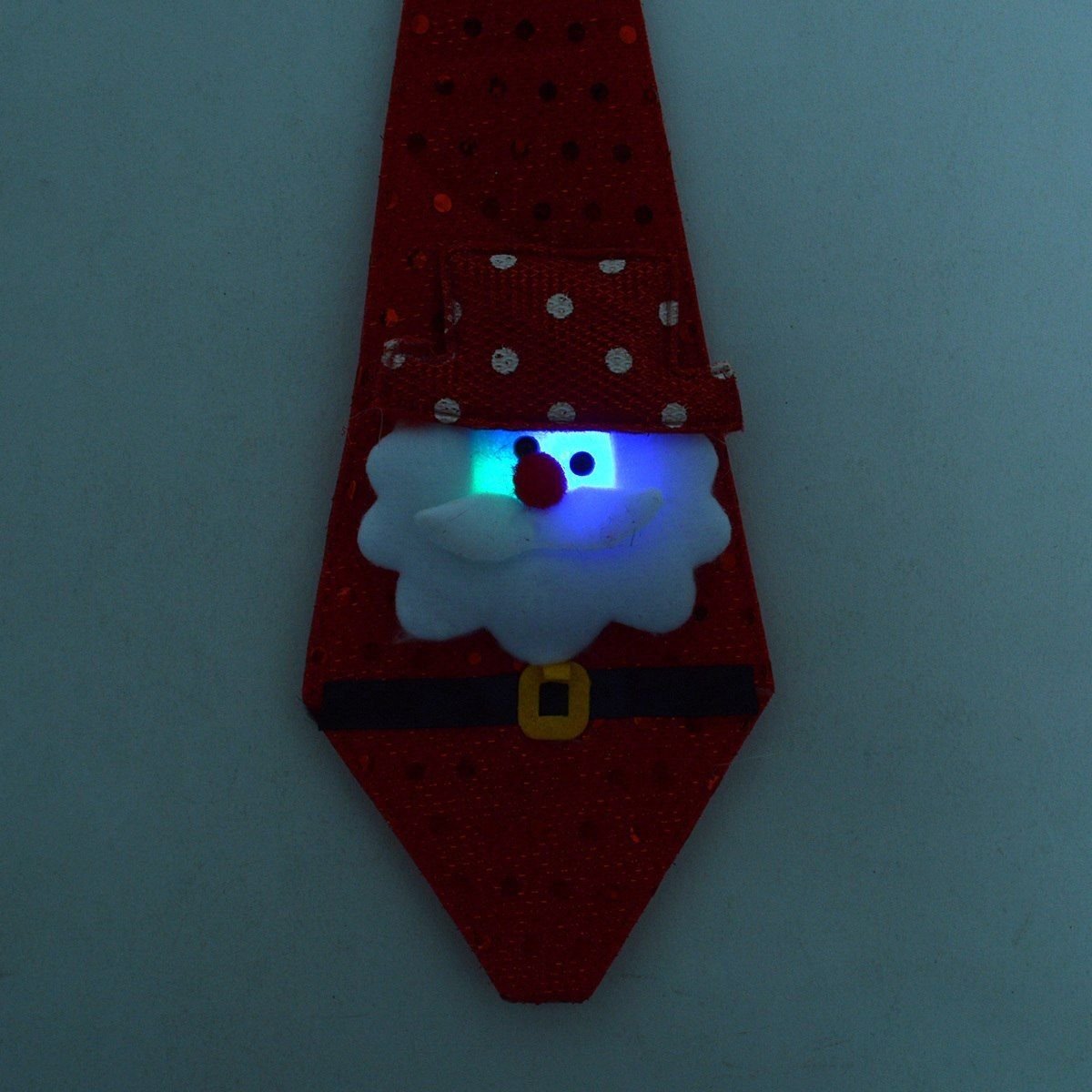 BG Holiday Christmas Light Up Neck Tie Festive Winter Accessory 5 Light Modes