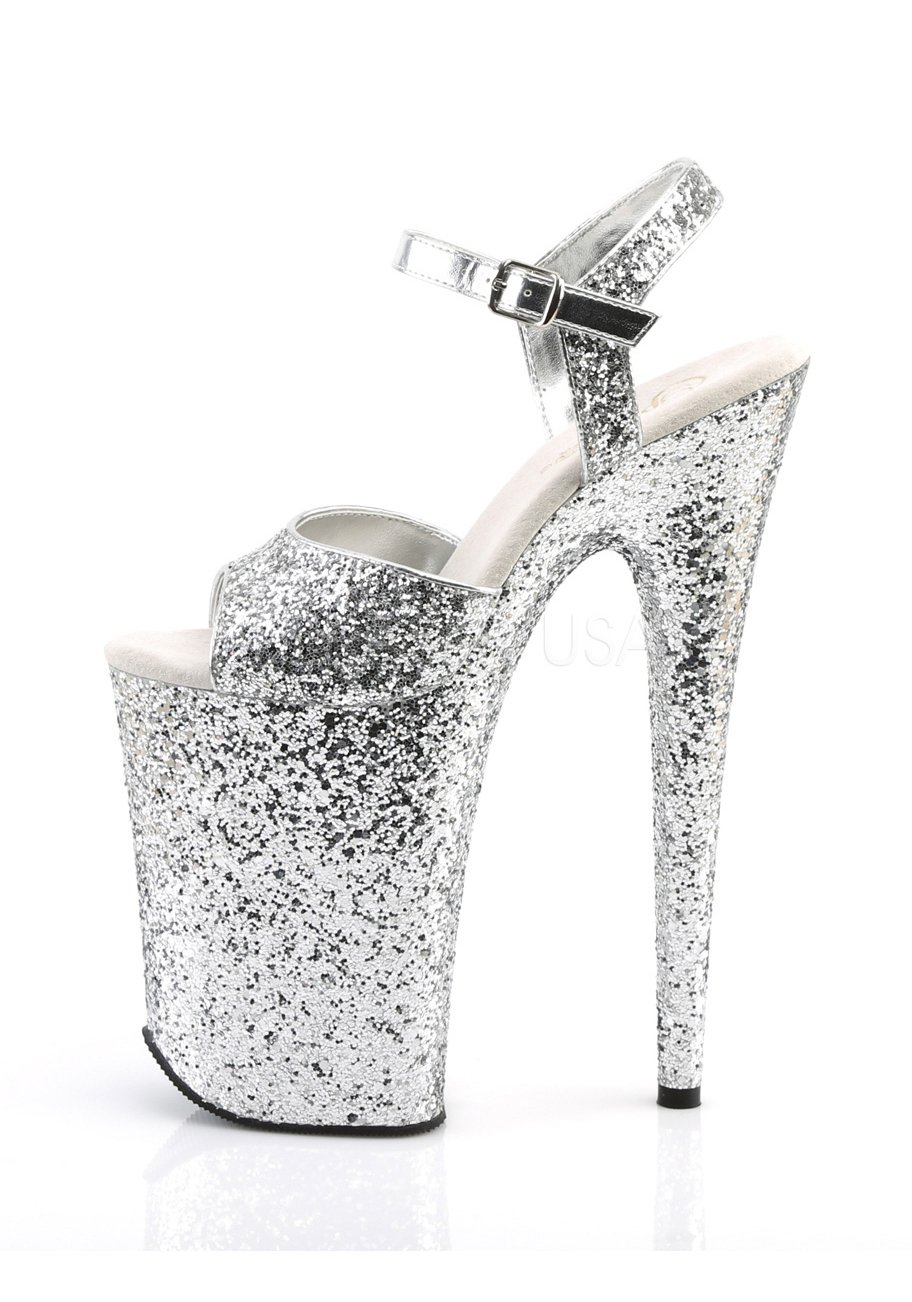 5 1//4 Inch Platform Ankle Strap Sandal Pleaser INFINITY-910LG 9 Inch Heel