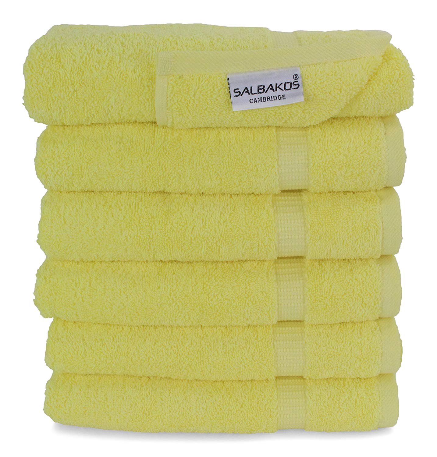 SALBAKOS Luxury Turkish Cotton 6-Piece Eco-Friendly Hand Towels Pick Color