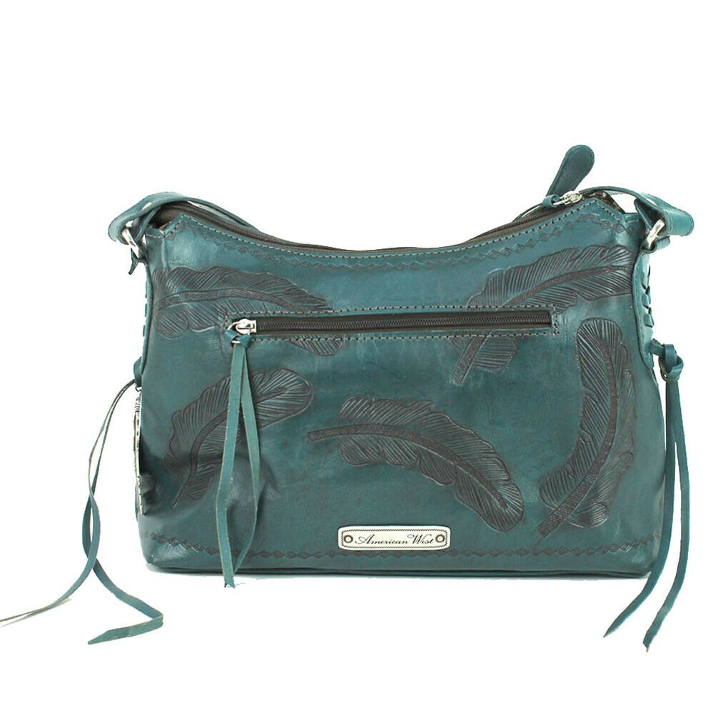 American West Leather Medium Hobo Shoulder Handbag