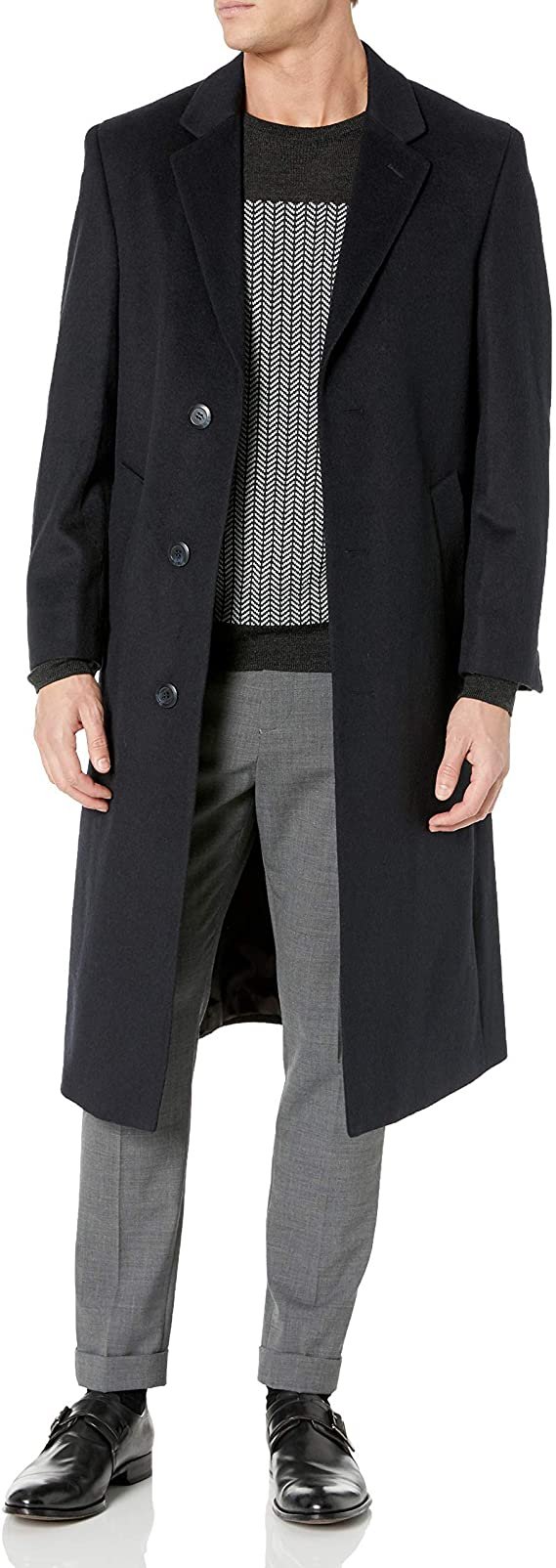 Abrigo superior de lana de lujo de un solo pecho para hombre - colores - Imagen 16 de 17