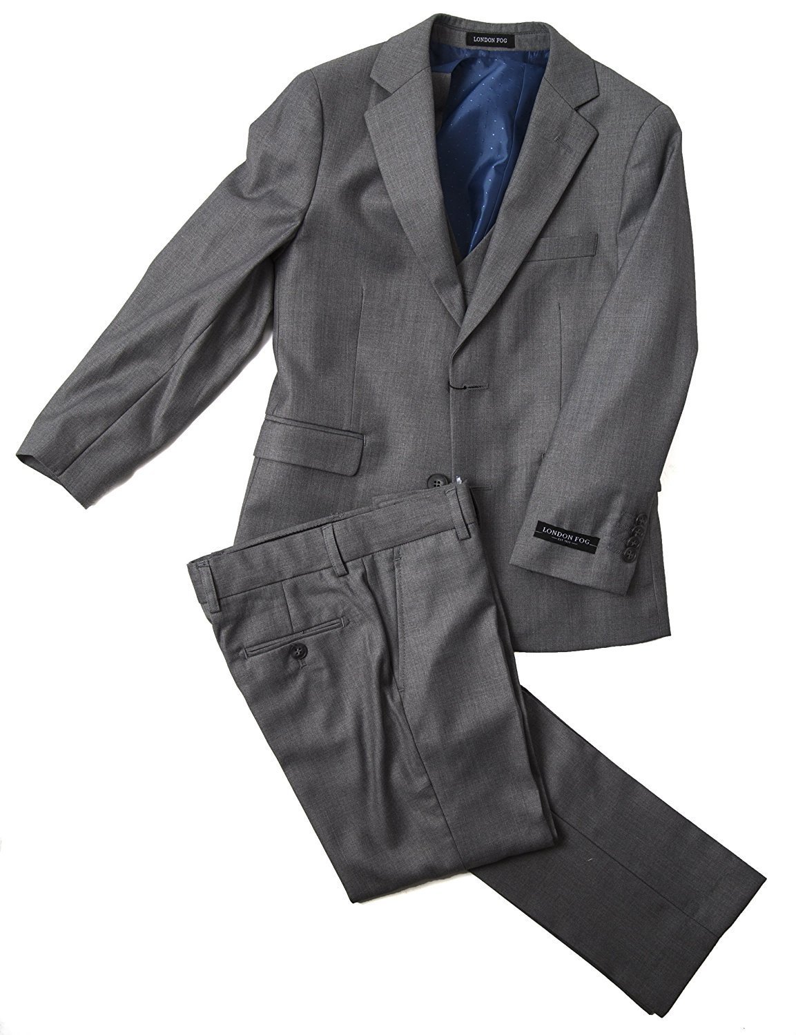 London Fog Boy's 4-18 Modern Fit 3-Piece Formal Luxury Suit Set - CLEARANCE - Picture 4 of 5