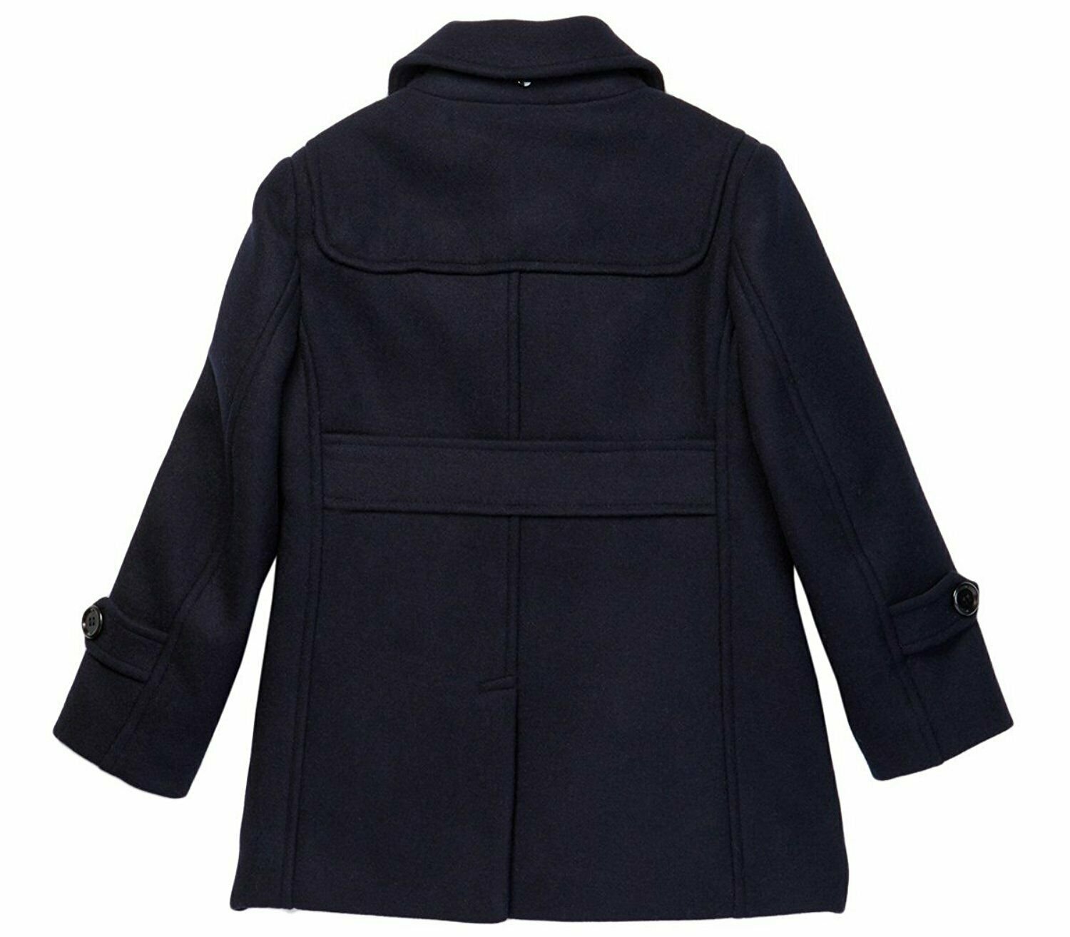 Colors Isaac Mizrahi Boy’s Single Breasted Wool Overcoat with Epaulets  