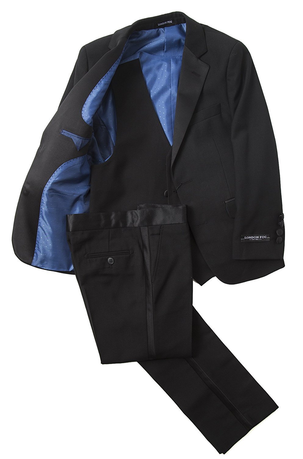 London Fog Boy’s 4-18 Modern Fit 3-Piece Formal Tuxedo Suit Set - CLEARANCE