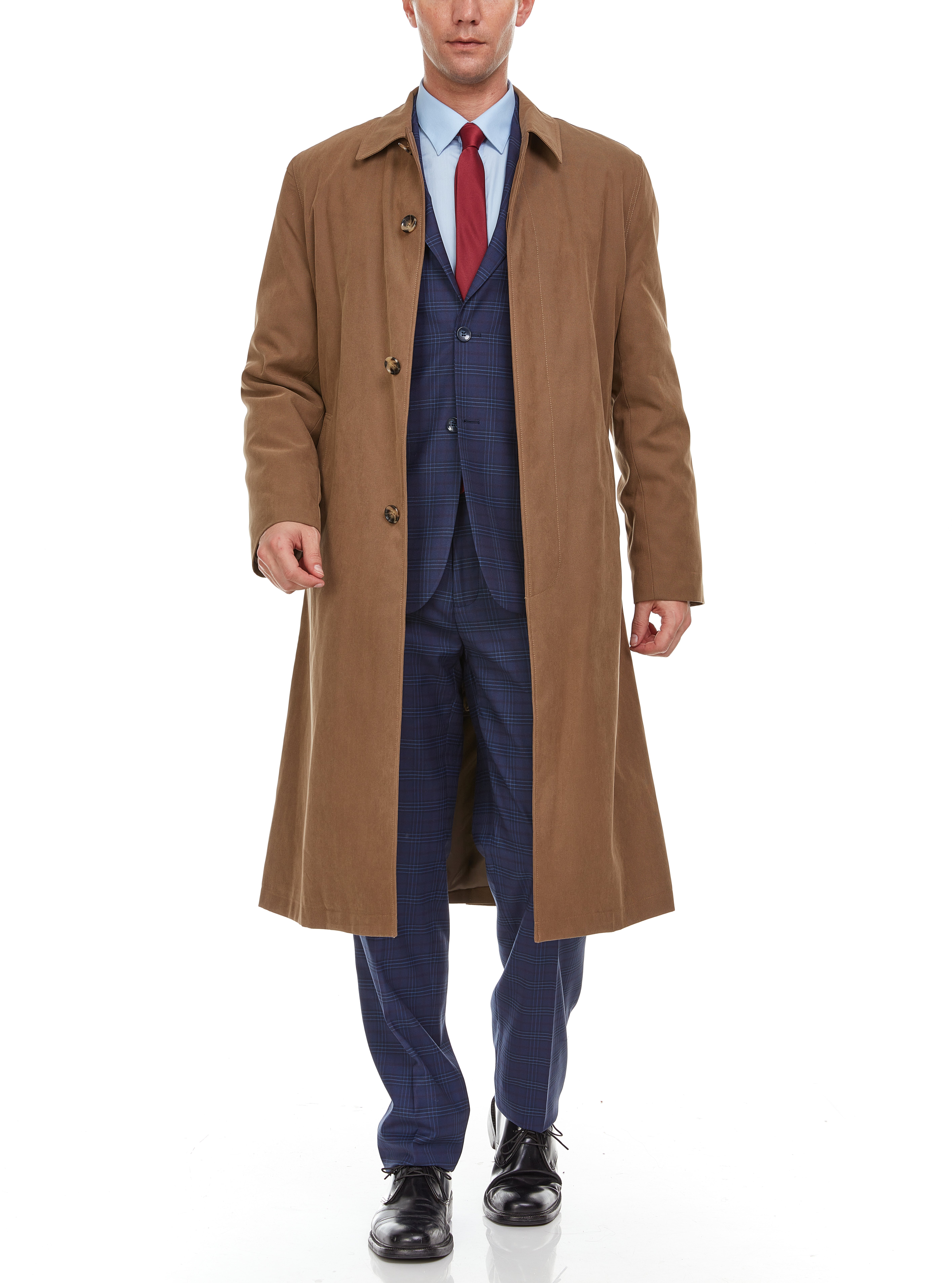Adam Baker Men's Single Breasted Belted Trench Coat All Year