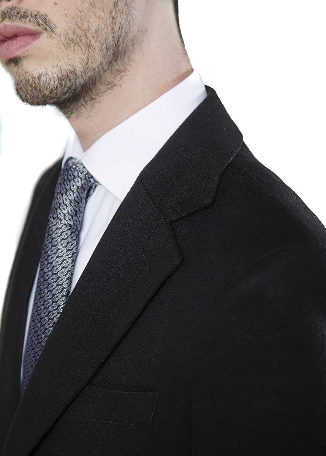 Adam Baker Mens Modern Fit Single Breasted Luxury Cashmere-Feel 3//4 Length Topcoat