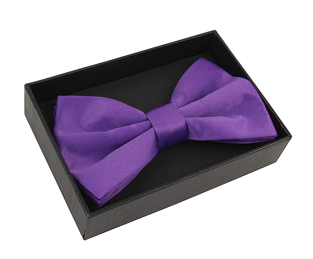 Adam Baker Twill Pattern Pre-Tied Bow Tie with Pocket Square and Cufflinks