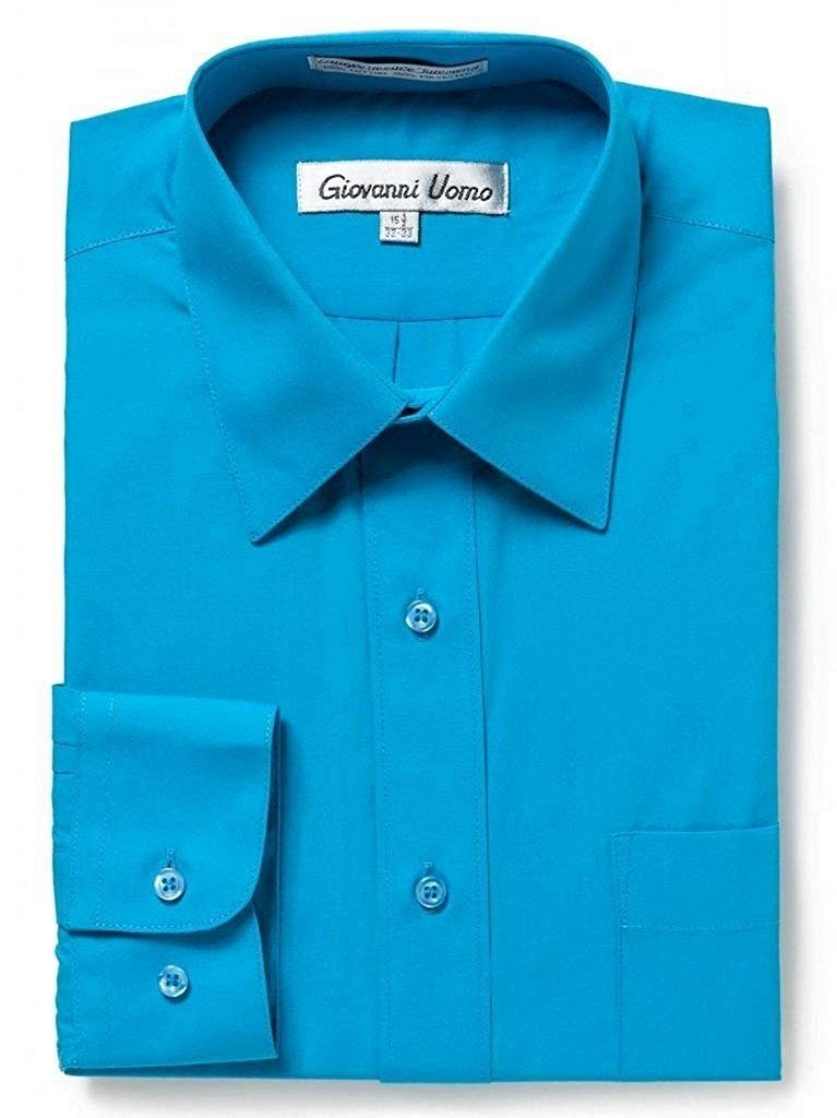 NEW Mens Regular Fit Long Sleeve Button Down Solid Casual or Dress Shirt -Colors - Picture 7 of 14