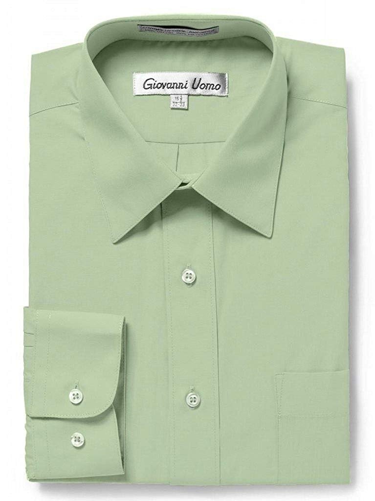 NEW Mens Regular Fit Long Sleeve Button Down Solid Casual or Dress Shirt -Colors - Picture 14 of 14