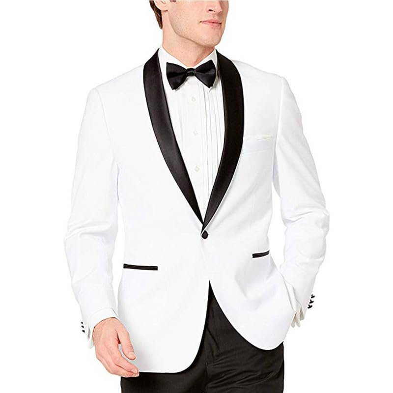 Esmoquin Adam Baker Para Hombre Calce Ajustado Cuello Chal Separado (Chaqueta y Pantalones) - Imagen 21 de 24
