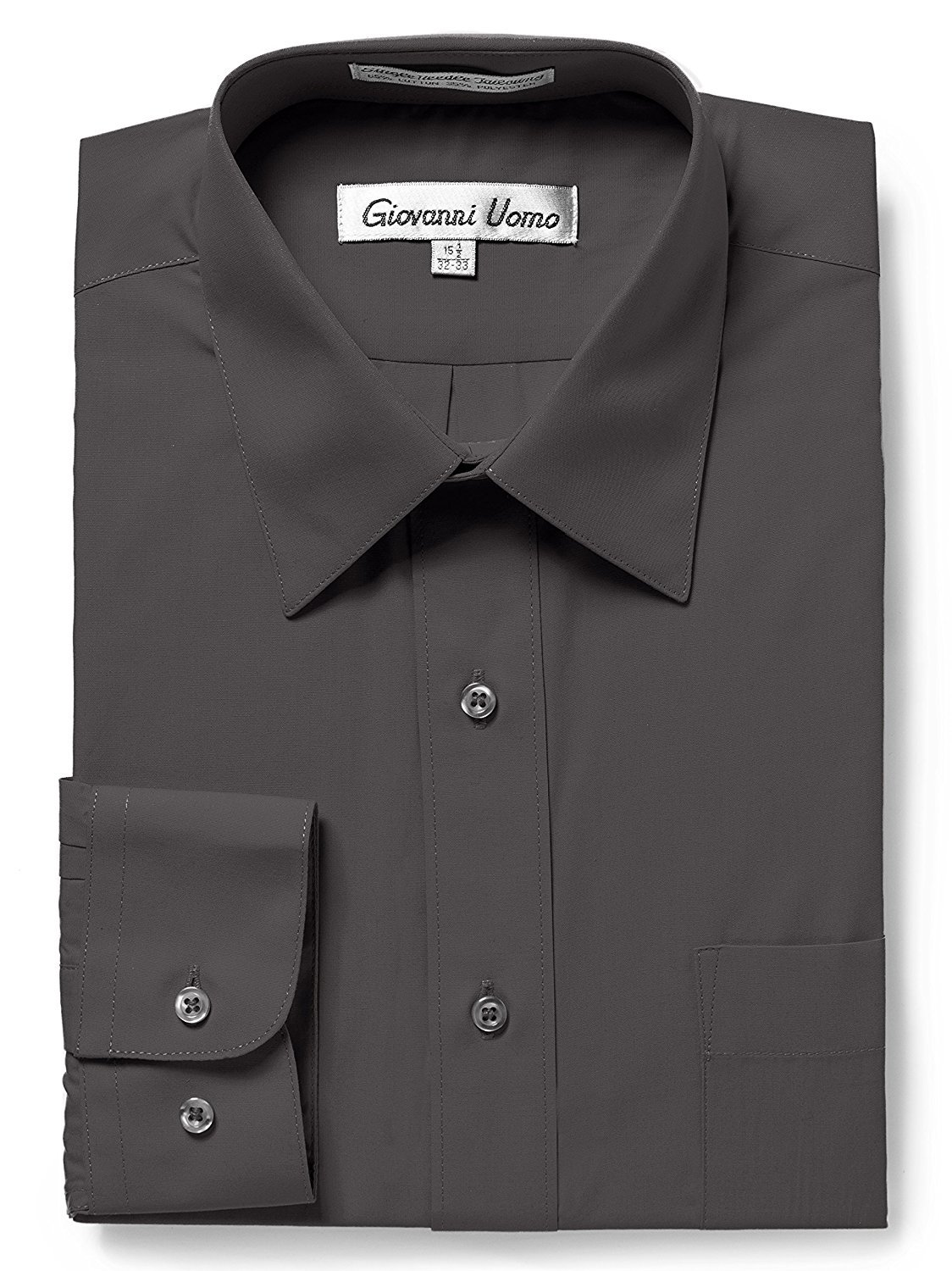 NEW Mens Regular Fit Long Sleeve Button Down Solid Casual or Dress Shirt -Colors - Picture 10 of 14