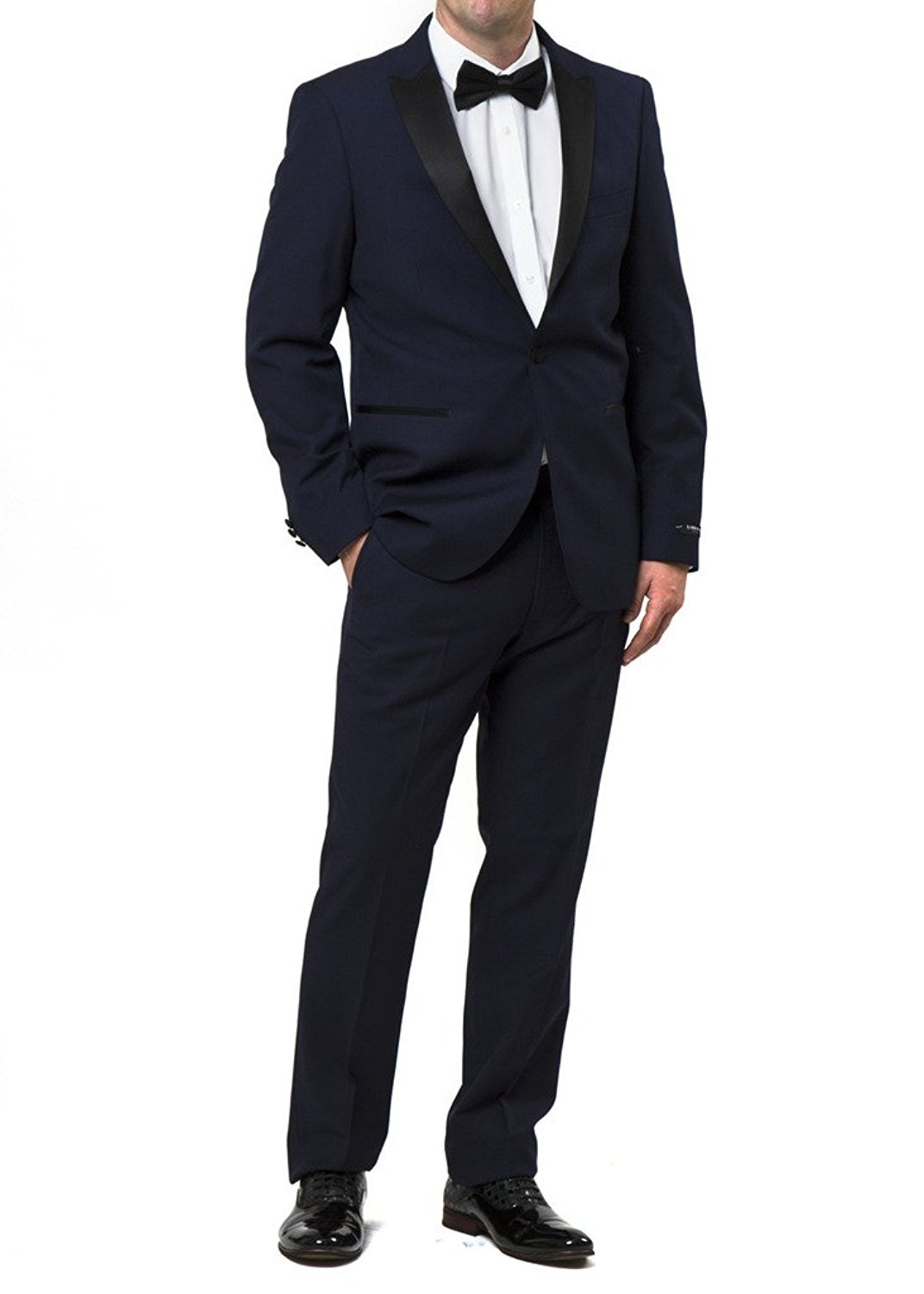 LONDON FOG Mens 100/% Wool Single Breasted One Button Peak Lapel Tuxedo Suit Set