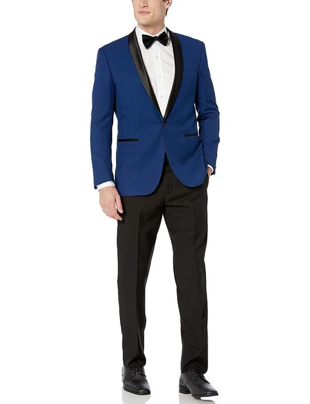 Esmoquin Adam Baker Para Hombre Calce Ajustado Cuello Chal Separado (Chaqueta y Pantalones) - Imagen 13 de 24