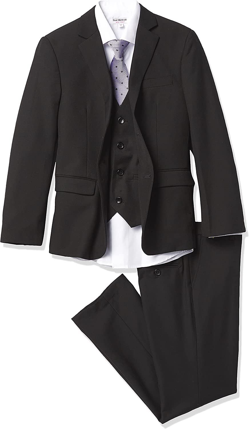 Isaac Mizrahi Boys' Five Piece Solid Suit Set Ensemble - Picture 14 of 16