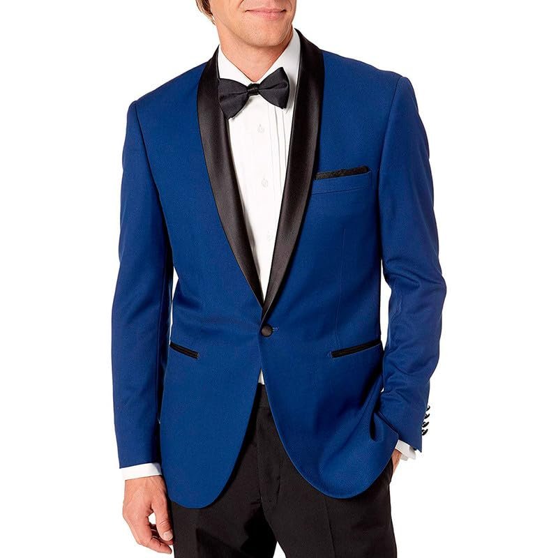 Esmoquin Adam Baker Para Hombre Calce Ajustado Cuello Chal Separado (Chaqueta y Pantalones) - Imagen 10 de 24