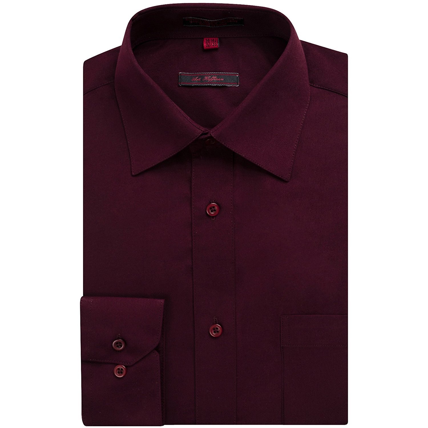 Art Hoffman Men’s Regular Fit Long Sleeve Solid Dress Shit