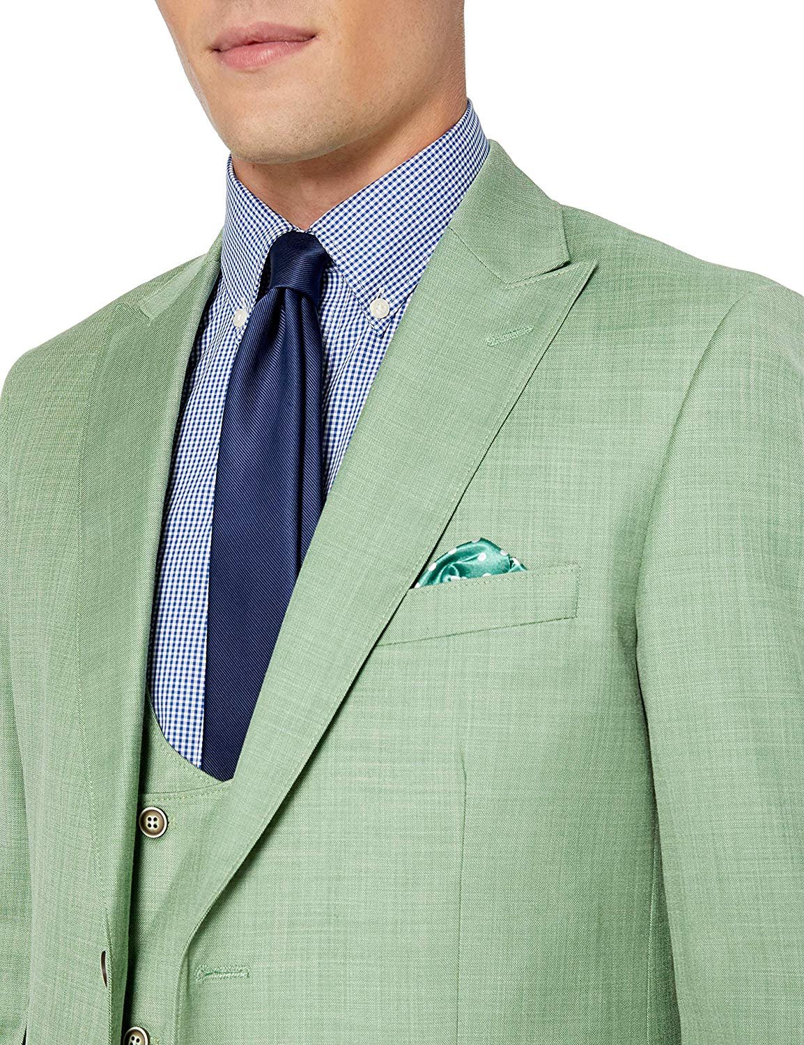 Men's Suit Modern Fit 3-Piece (Jacket, Vets, Trousers) Peak Lapel - CLEARANCE - Picture 34 of 59