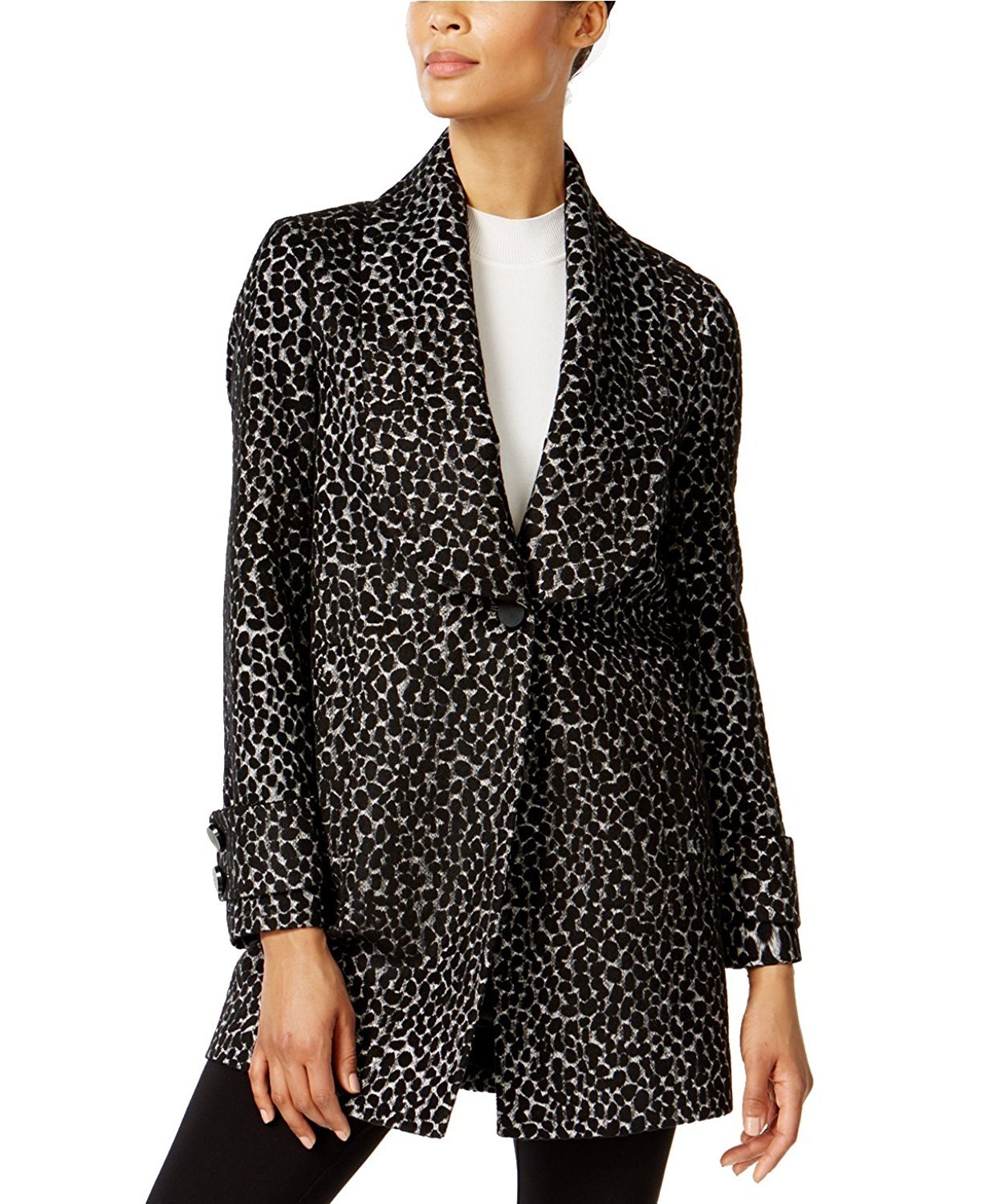 Abrigo para mujer Kenneth Cole New York con cuello chal Walker LIQUIDACIÓN, ¡VENTA FINAL! - Imagen 3 de 3