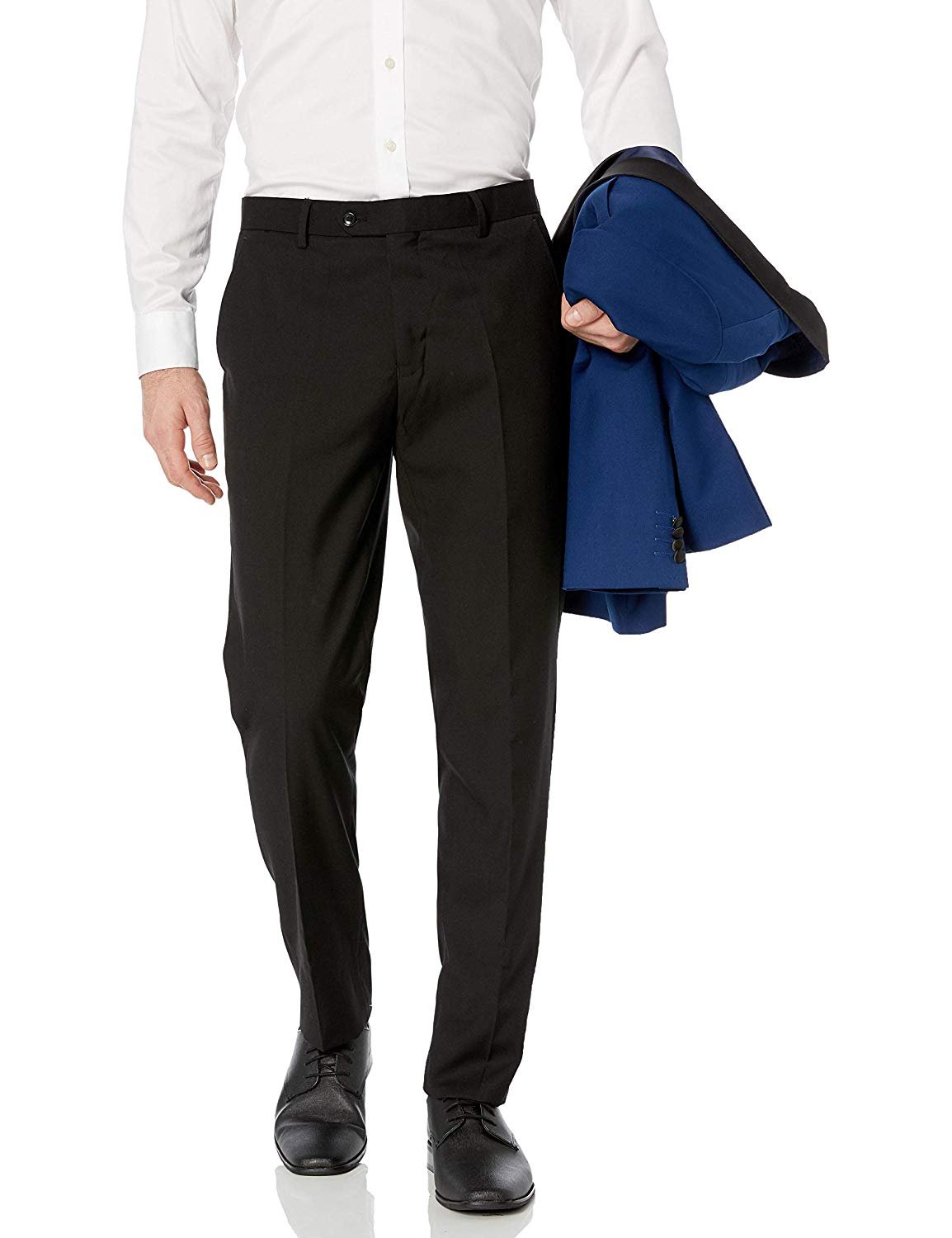 Men's 1 Buton 3/4 Black Satin Shawl Collar Flat Front Pants Slim Fit Suit Tuxedo 