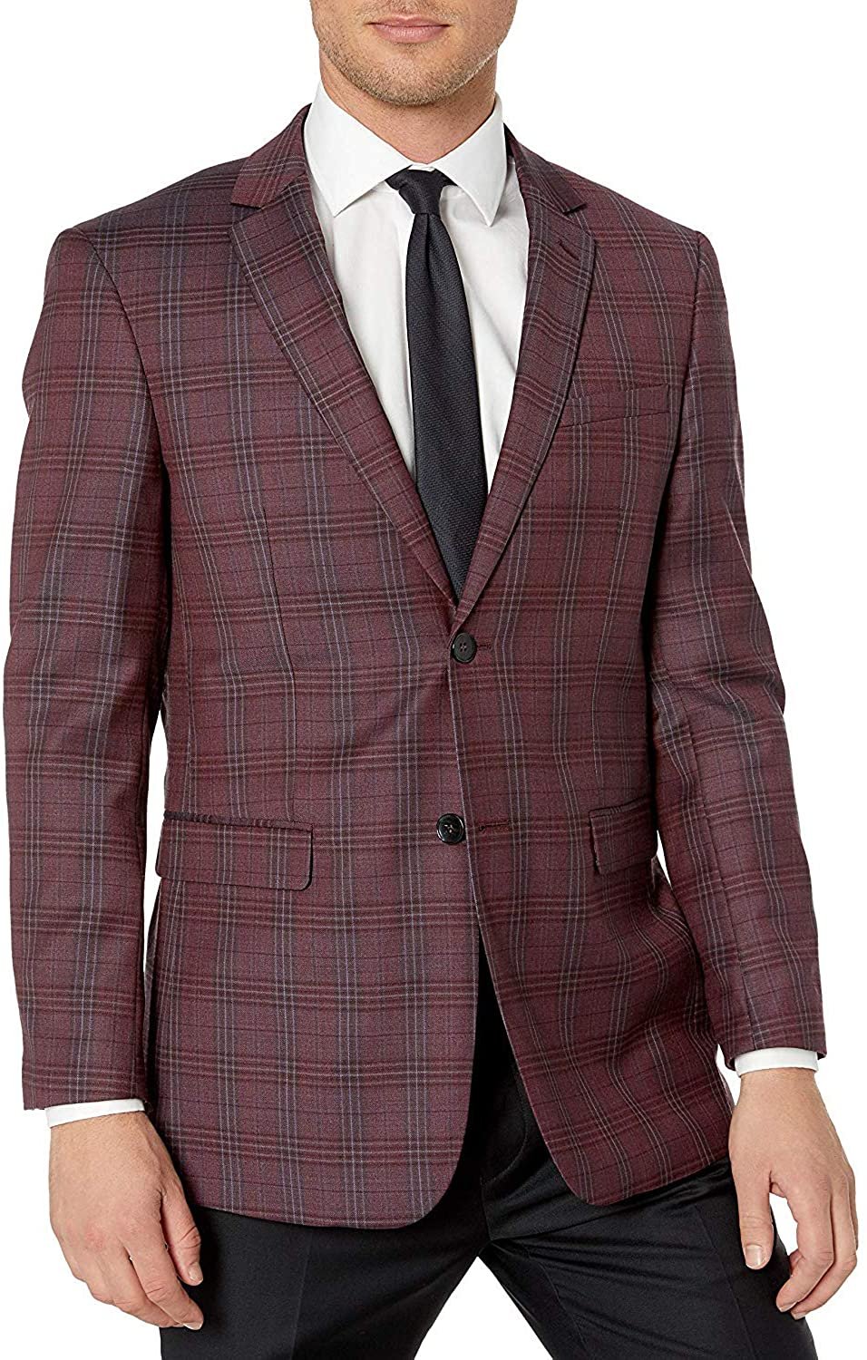 Adam Baker Men's Single Breasted 100% Wool Ultra Slim Fit Blazer/Sport Coat - Picture 4 of 4
