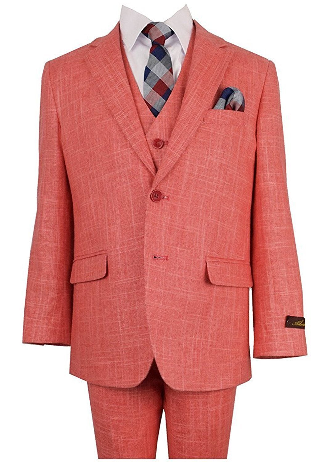Boy's Regular Fit Formal 5 Piece Linen Suit Set - CLEARANCE, FINAL SALE! - Picture 5 of 5