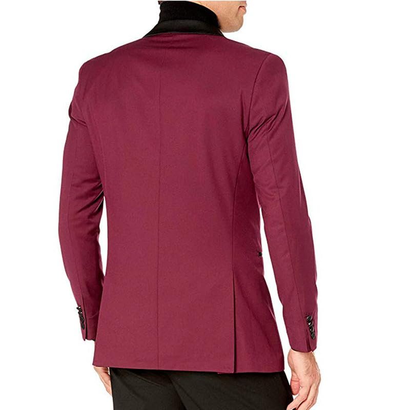 Esmoquin Adam Baker Para Hombre Calce Ajustado Cuello Chal Separado (Chaqueta y Pantalones) - Imagen 8 de 24