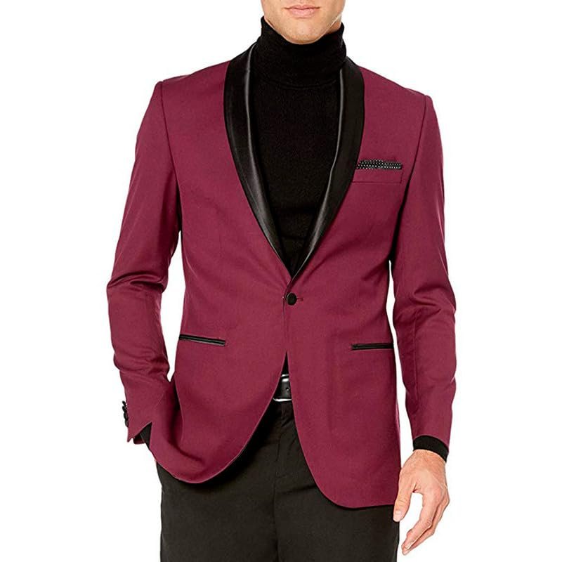 Esmoquin Adam Baker Para Hombre Calce Ajustado Cuello Chal Separado (Chaqueta y Pantalones) - Imagen 7 de 24