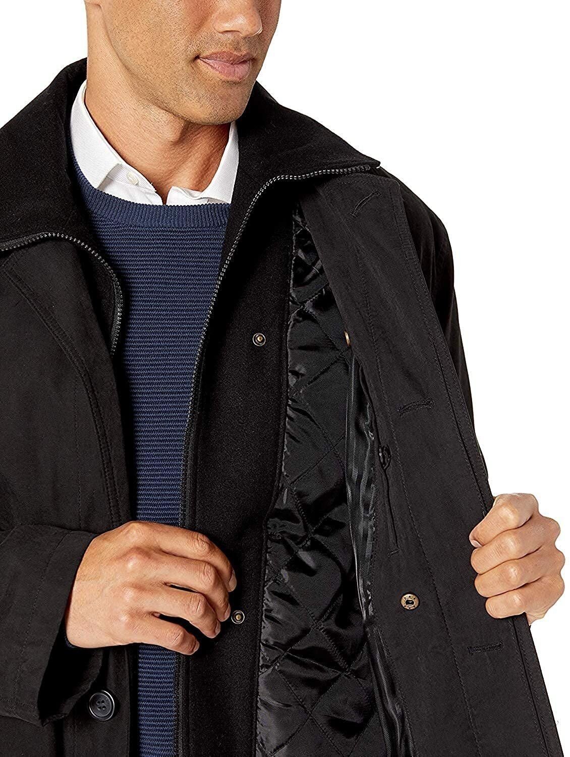 Adam Baker Men's 3/4 Length All Year Round Raincoat with Removable Liner - Picture 3 of 11