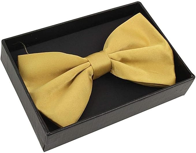 Adam Baker Twill Pattern Pre-Tied Bow Tie with Pocket Square and Cufflinks