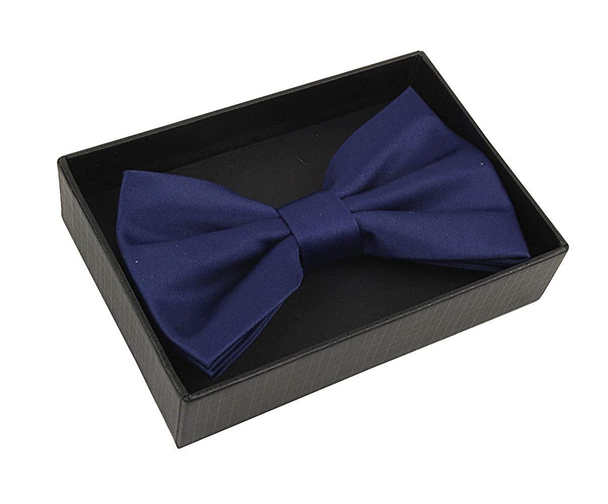 Adam Baker Twill Pattern Pre-Tied Bow Tie with Pocket Square and Cufflinks