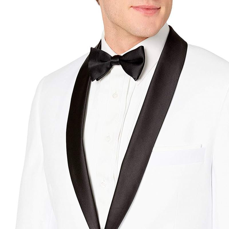 Esmoquin Adam Baker Para Hombre Calce Ajustado Cuello Chal Separado (Chaqueta y Pantalones) - Imagen 23 de 24