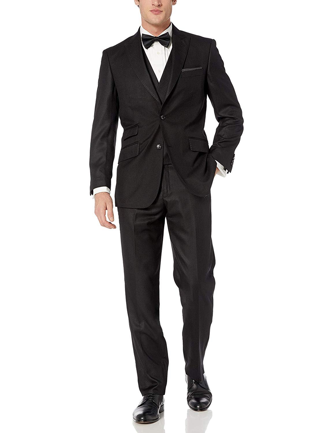 Men's Suit Modern Fit 3-Piece (Jacket, Vets, Trousers) Peak Lapel - CLEARANCE - Picture 4 of 59