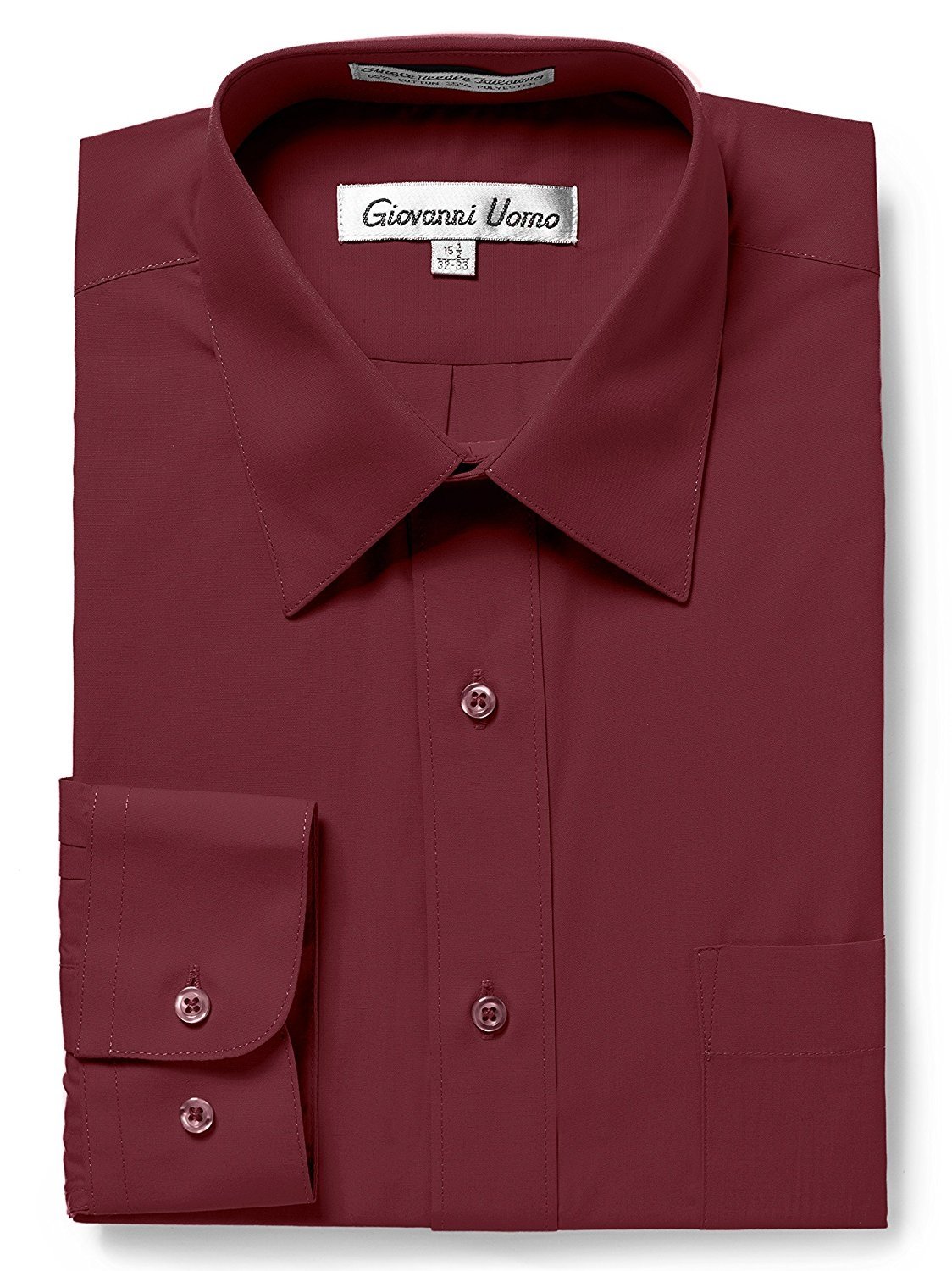 NEW Mens Regular Fit Long Sleeve Button Down Solid Casual or Dress Shirt -Colors - Picture 9 of 14