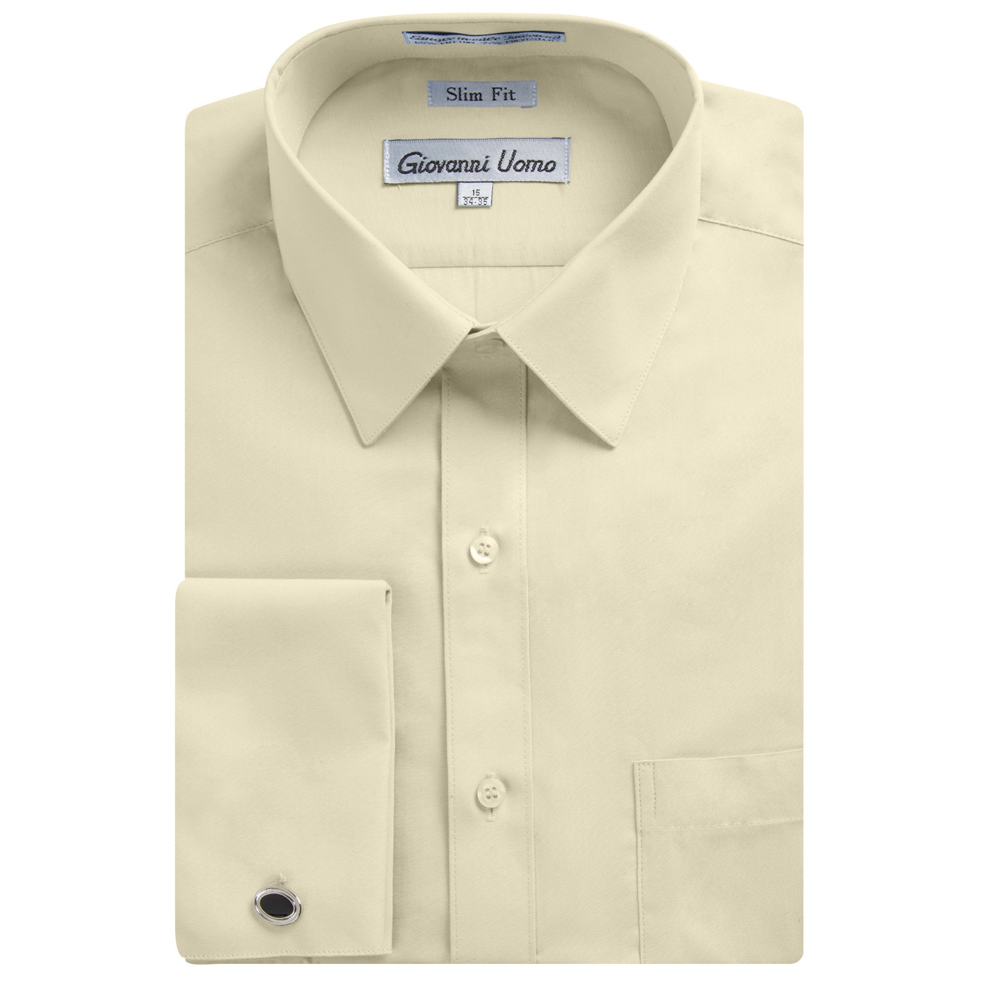 French Cuff Solid Dress Shirt - Colors 
