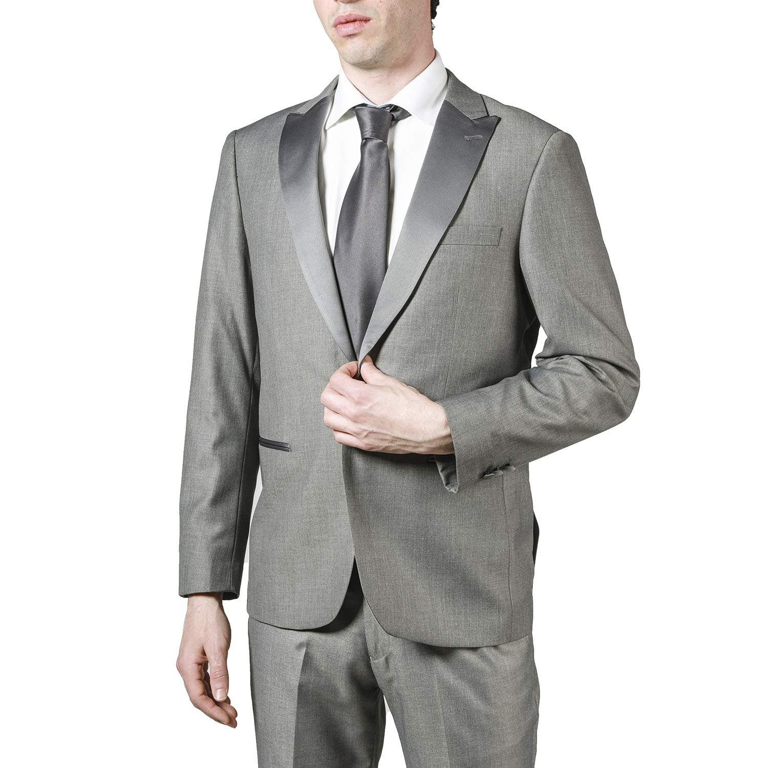 London Fog Men's Peak Lapel Shawl Collar Regular Fit Two Piece Tuxedo-CLEARANCE - Picture 3 of 3