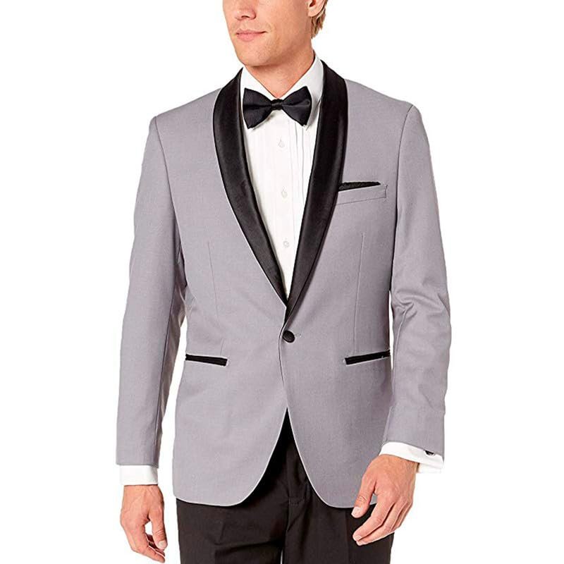 Esmoquin Adam Baker Para Hombre Calce Ajustado Cuello Chal Separado (Chaqueta y Pantalones) - Imagen 14 de 24