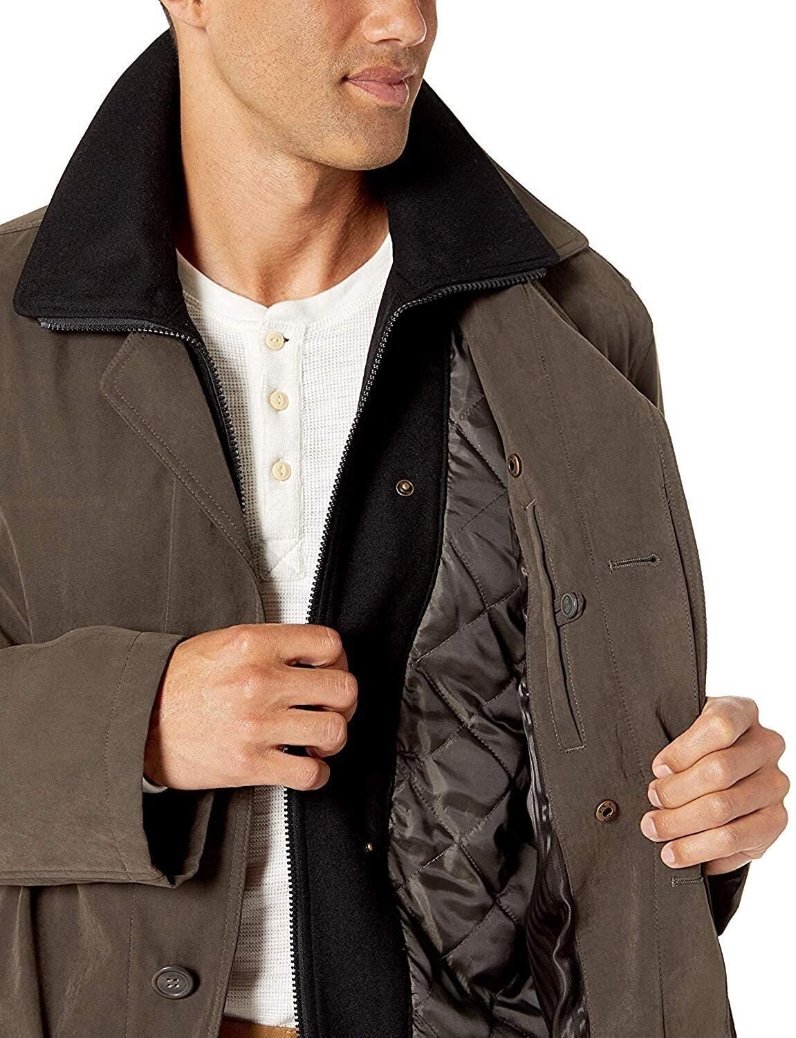 Adam Baker Men's 3/4 Length All Year Round Raincoat with Removable Liner - Picture 8 of 11