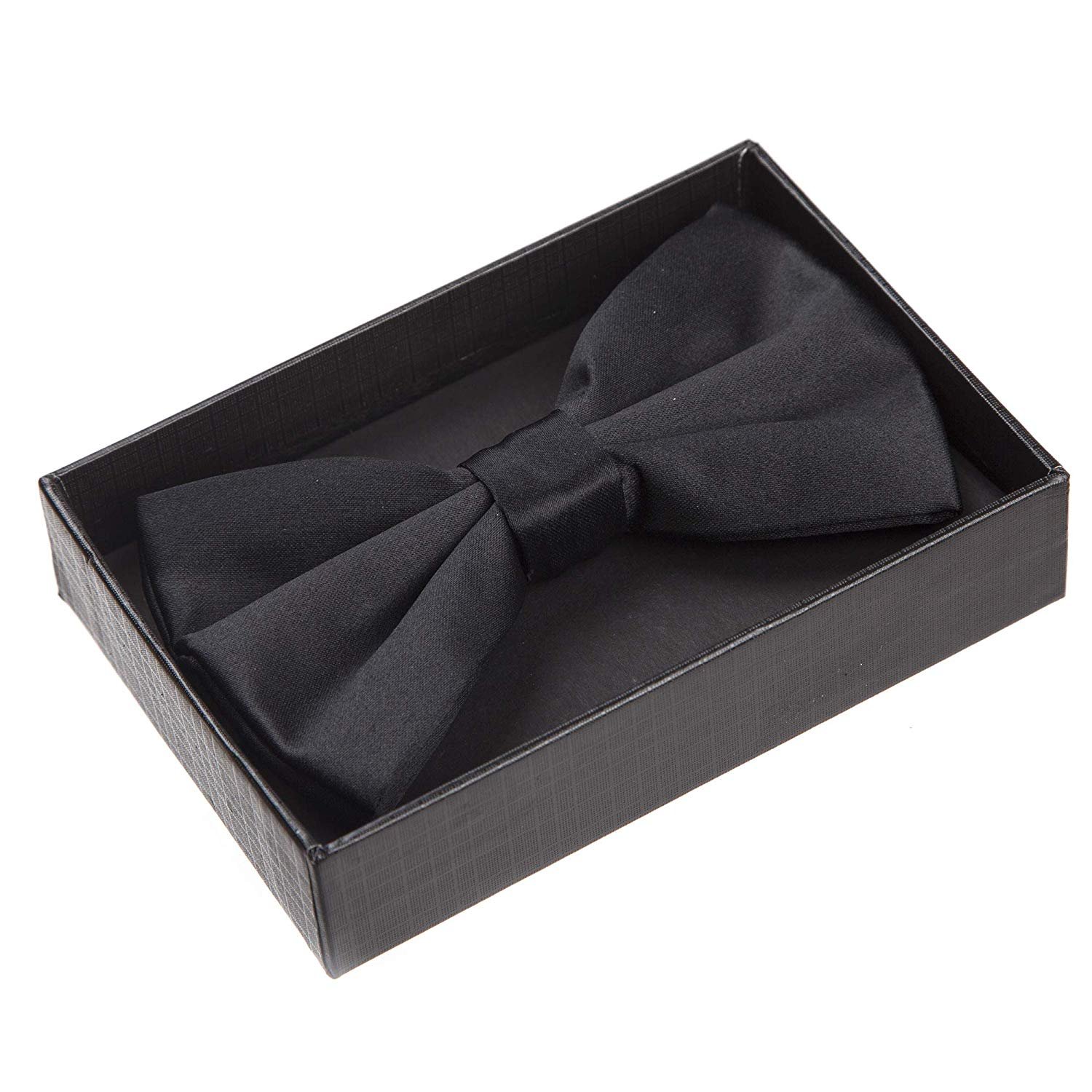 Adam Baker Twill Pattern Pre-Tied Bow Tie with Pocket Square and Cufflinks