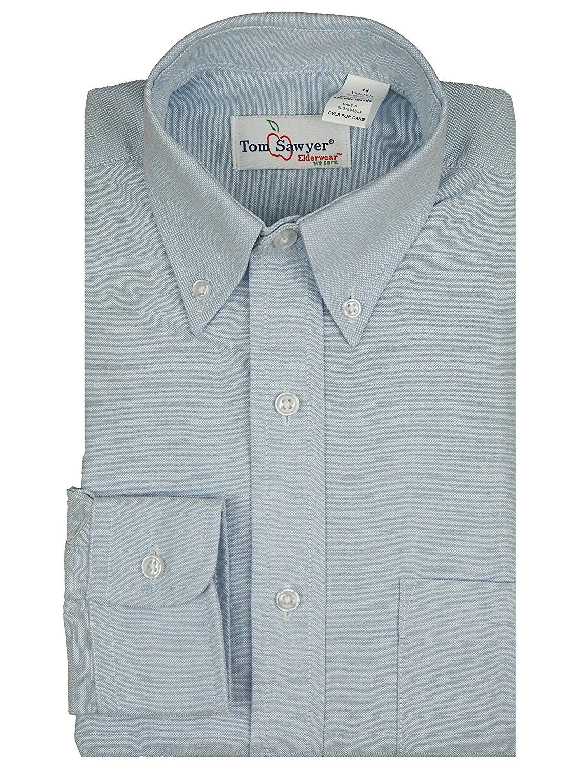 Boys Uniform Long Sleeve Regular Oxford Button Down Shirt
