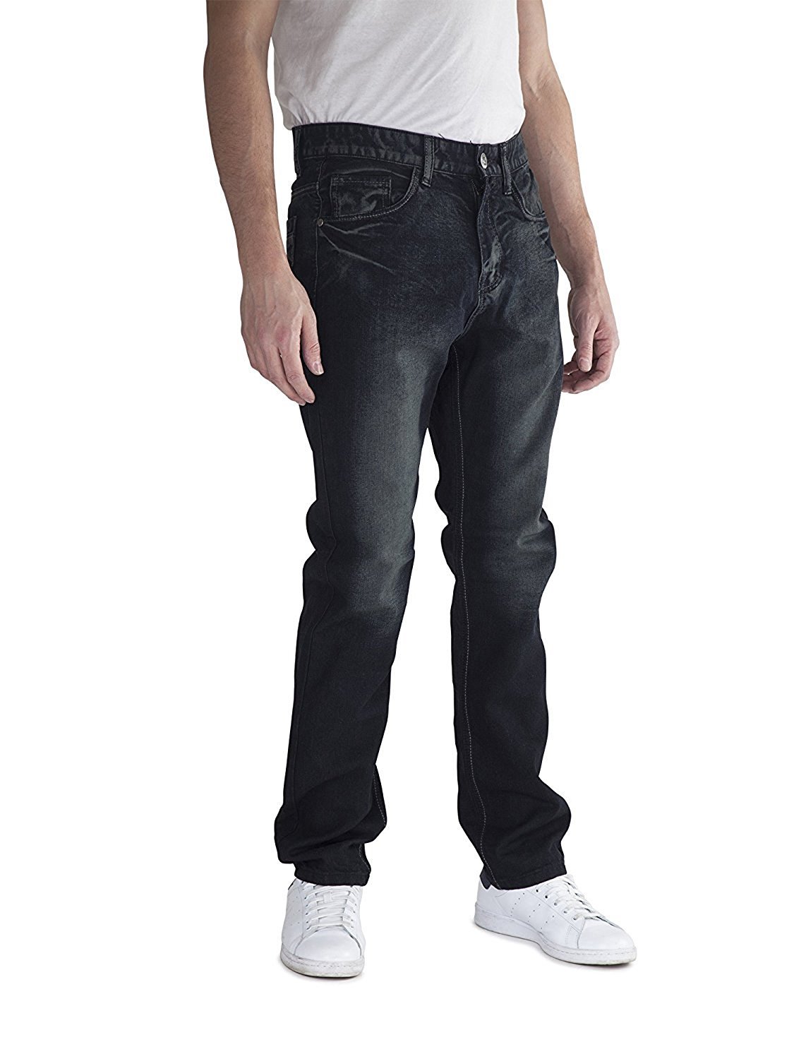 400 UOMO Men's Slim-Straight Fit Denim Jeans