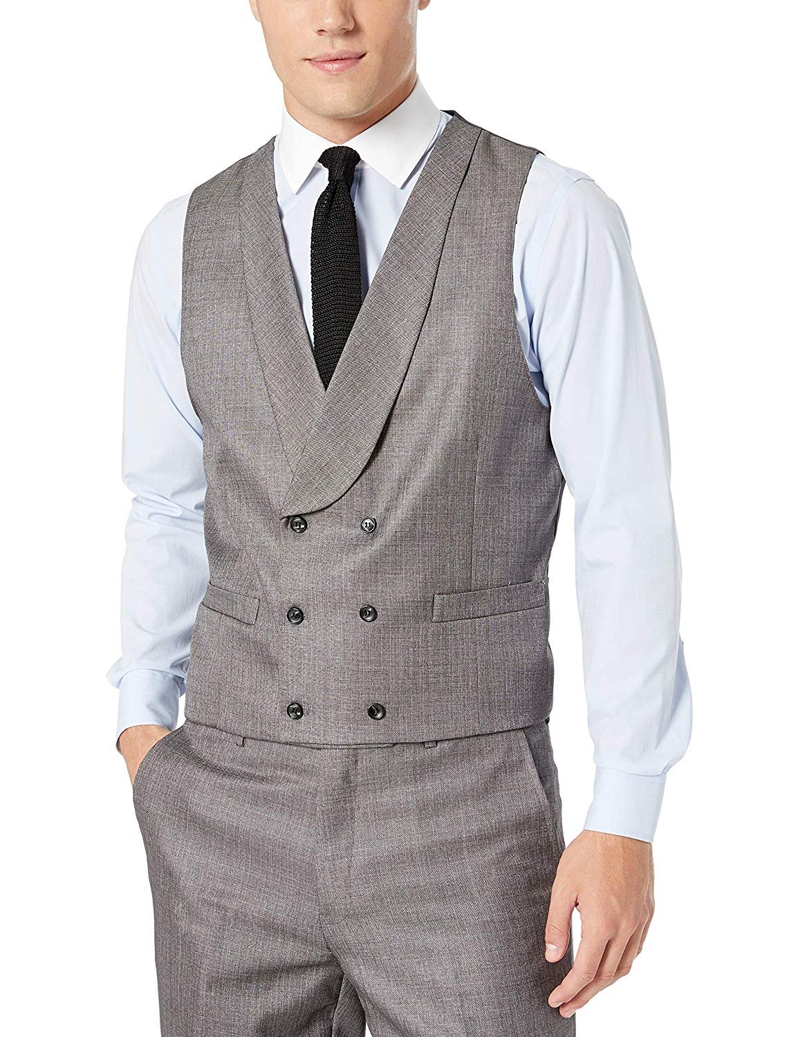 Men's Suit Modern Fit 3-Piece (Jacket, Vets, Trousers) Peak Lapel - CLEARANCE - Picture 50 of 59