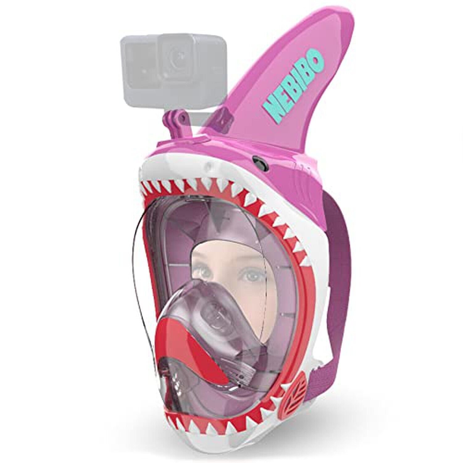 NEBIBO ® Kids Snorkel Mask Full Face Set. Snorkeling Set with Detachable Came...