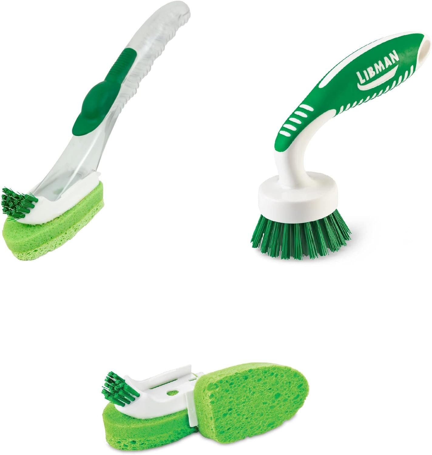 Libman Glass and Dish Wand Scrub Brush Bundle with All-Purpose Kitchen Brush... - Picture 5 of 5