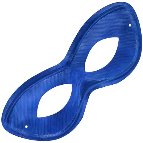 Vibrant Blue Plastic Superhero Mask (2.78" x 8 .25") 1 Pc - Ideal for Costumes & - Picture 13 of 15