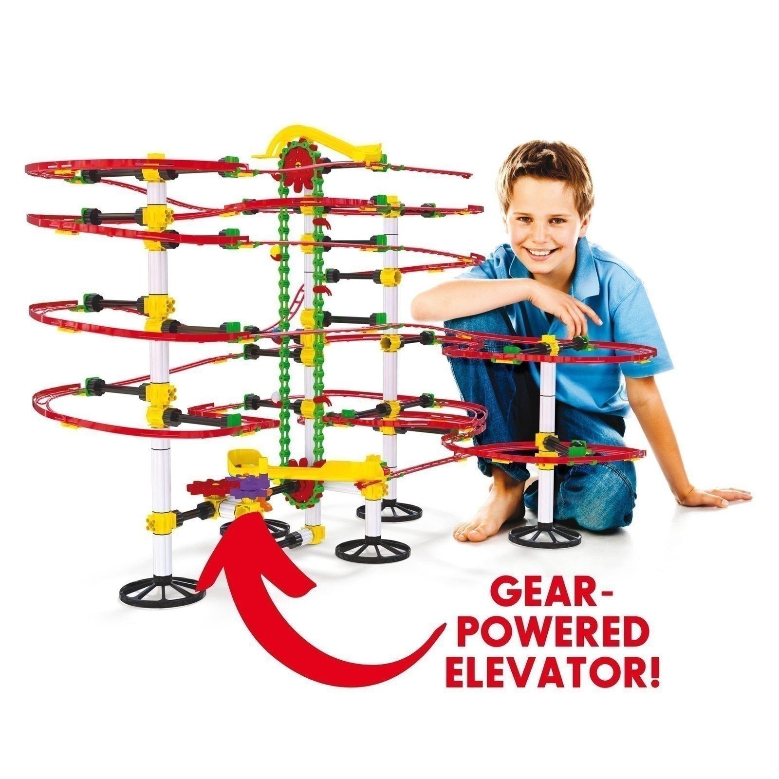 Quercetti Skyrail Ottovolante Elevator, 360 Piece Marble Run Roller Coaster... - Picture 3 of 6