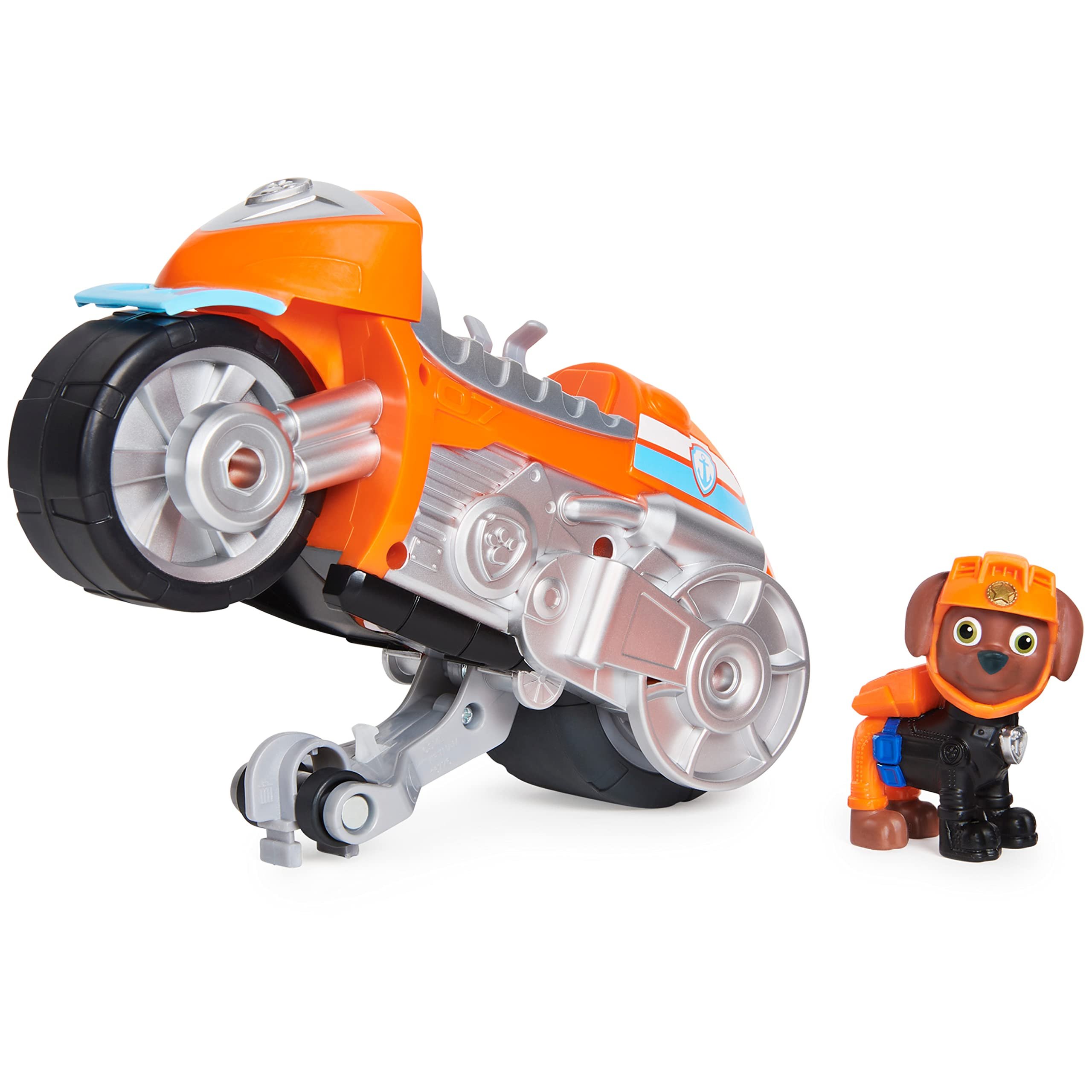 Paw Patrol Moto Pups Deluxe Pull-Back Motocicleta y Figura | ¡Acción Wheelie Real! - Imagen 9 de 9
