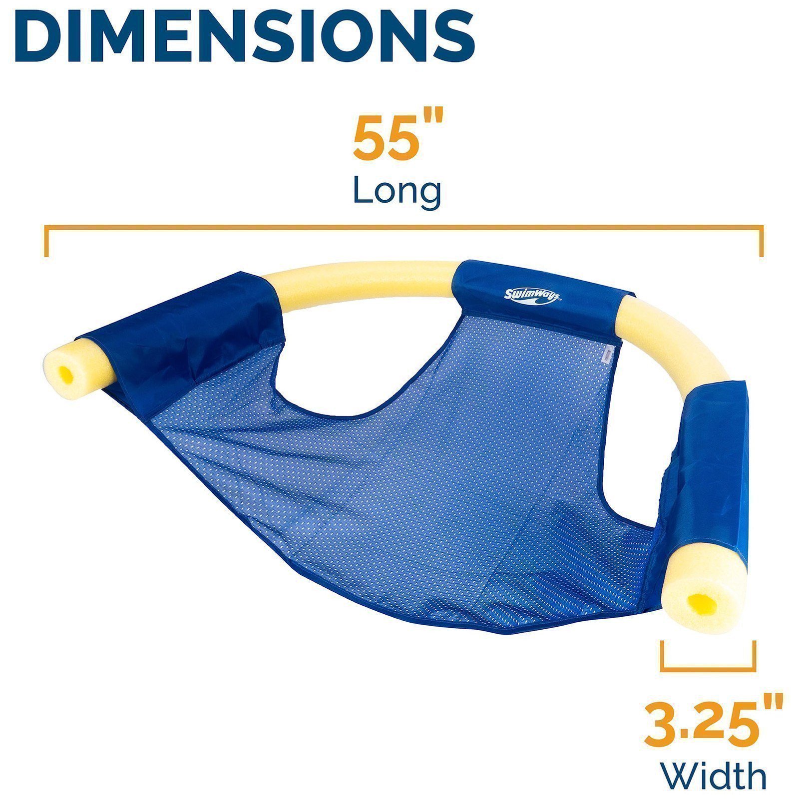SwimWays Noodle Sling Floating Pool Chair Mesh Seat, No-Inflate, Fits... - Produktbild 3