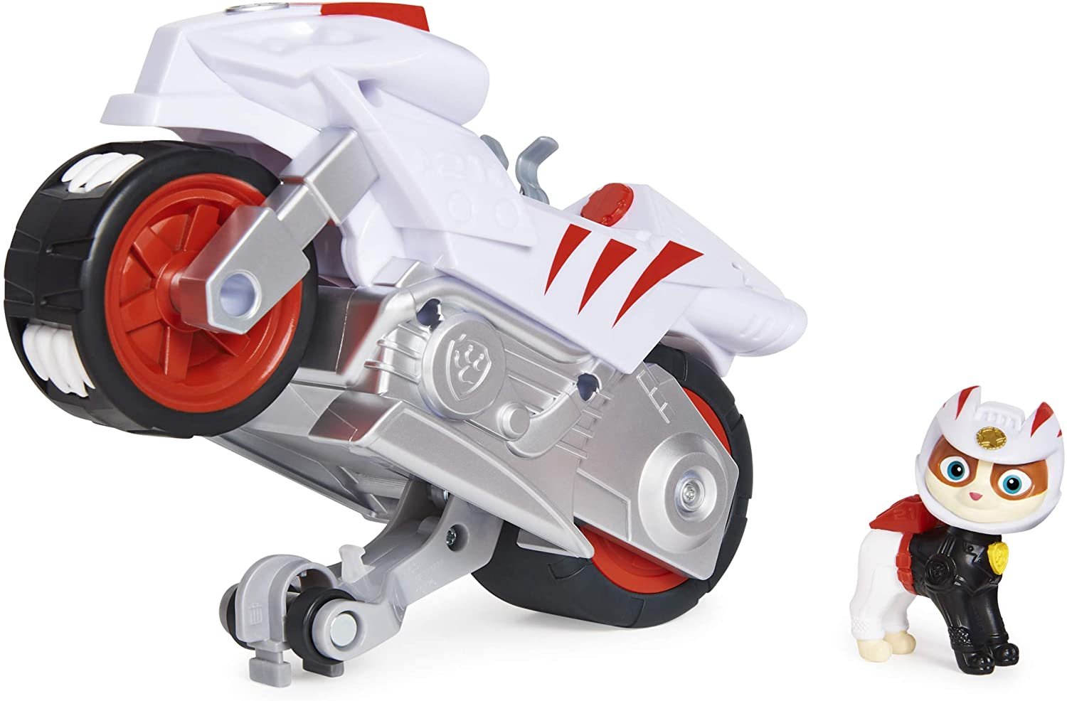 Paw Patrol Moto Pups Deluxe Pull-Back Motocicleta y Figura | ¡Acción Wheelie Real! - Imagen 8 de 9